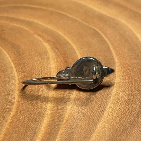 Sterling Silver Earrings with Moonstone Centre - Picture 6 of 6